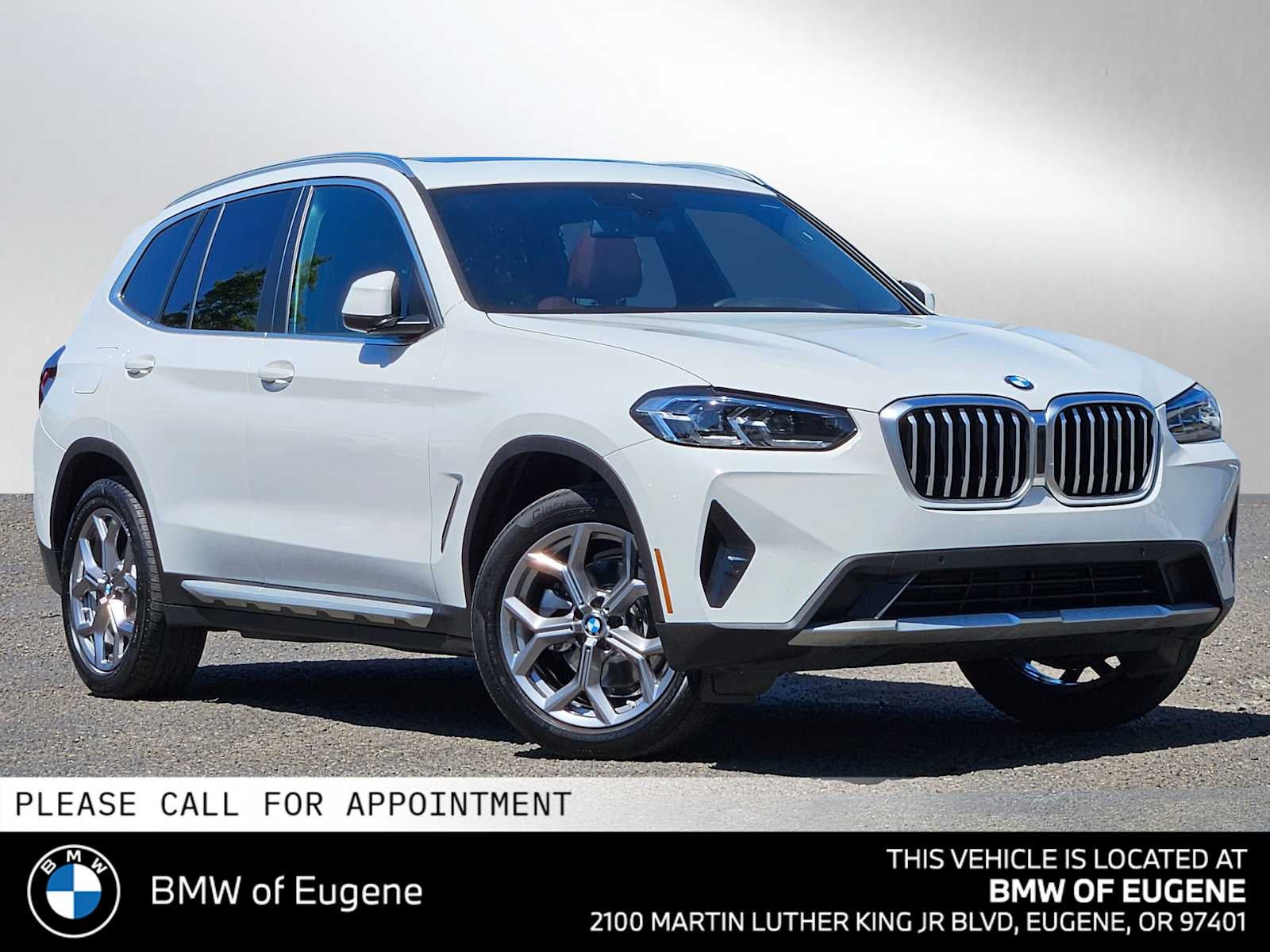 2024 BMW X3 sDrive30i sDrive30i in Alpine White — front three-quarter view