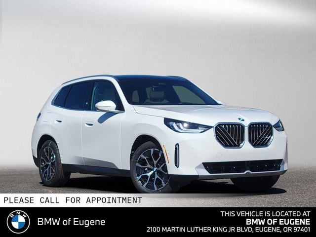 2026 BMW X3 30 xDrive 30 xDrive in Alpine White — front three-quarter view
