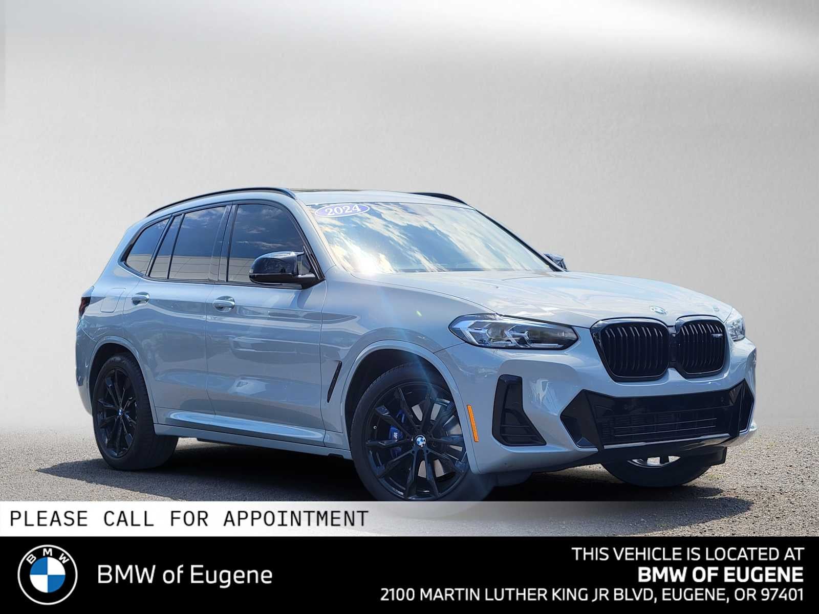 2024 BMW X3 M40i M40i in Brooklyn Grey Metallic — front three-quarter view