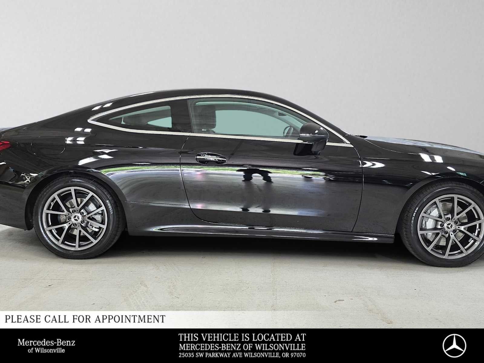 2026 Mercedes-Benz CLE 300 4MATIC Coupe in Black — front three-quarter view