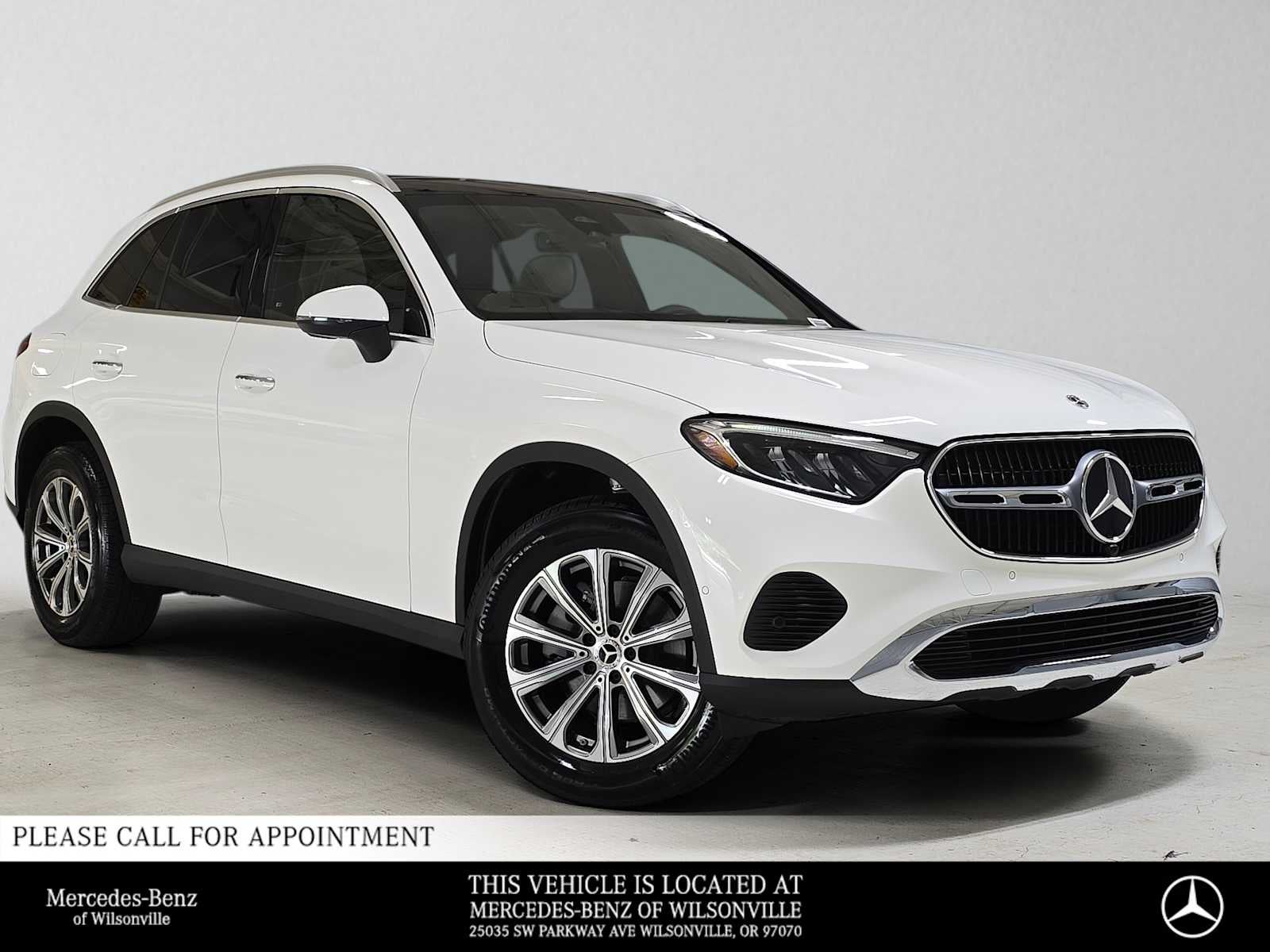 2026 Mercedes-Benz GLC 300 4MATIC SUV in Polar White — front three-quarter view