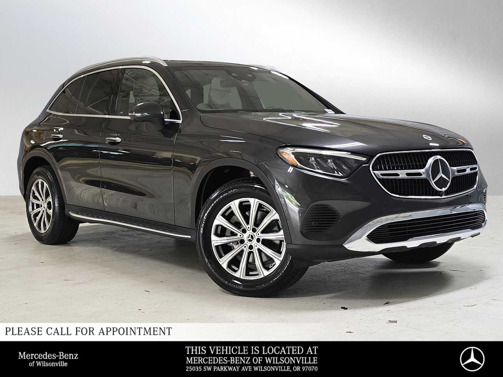 2026 Mercedes-Benz GLC 300 4MATIC SUV in Graphite Grey Metallic — front three-quarter view
