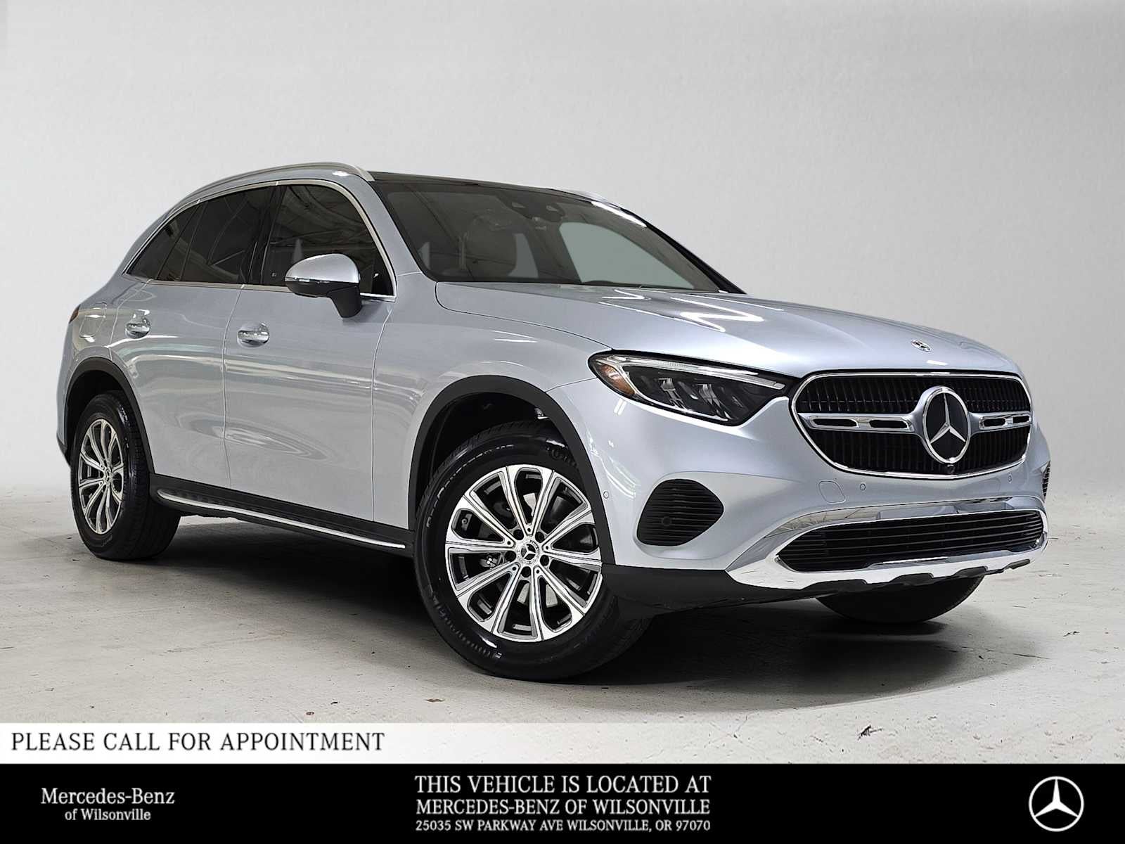 2026 Mercedes-Benz GLC 300 4MATIC SUV in Cirrus Silver Metallic — front three-quarter view
