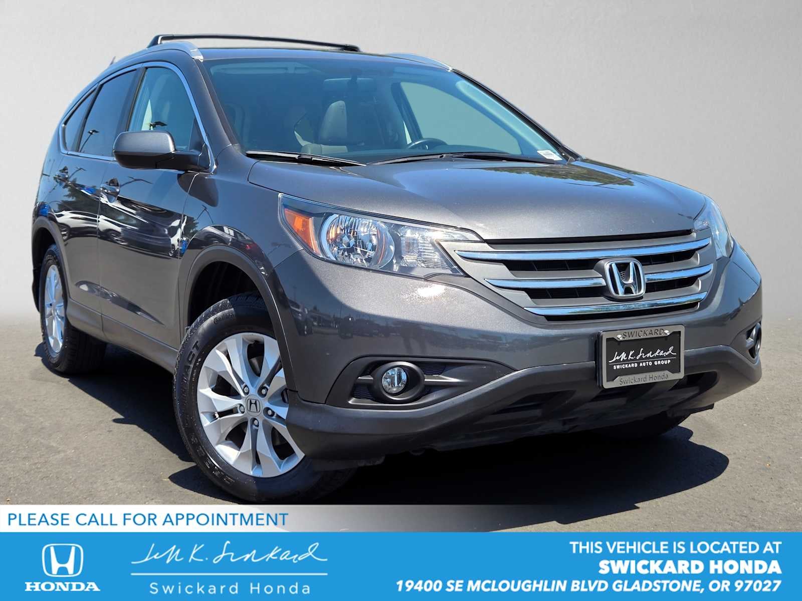 2014 Honda CR-V EX-L in Gray — front three-quarter view