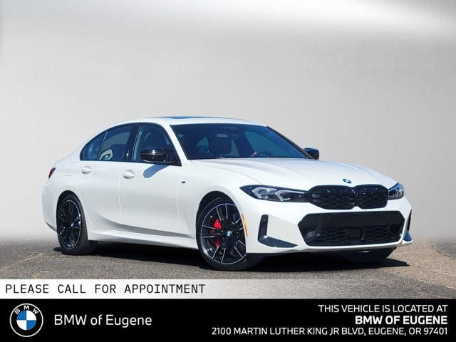 2026 BMW 340i M340i NA xDrive in Alpine White — front three-quarter view