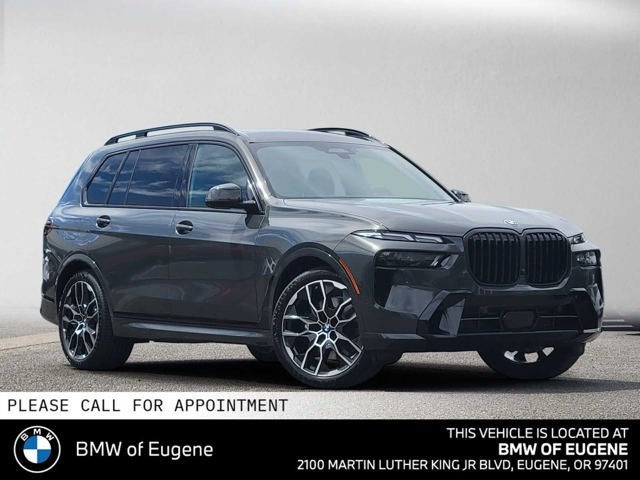 2027 BMW X7 xDrive40i in Dravit Grey Metallic — front three-quarter view