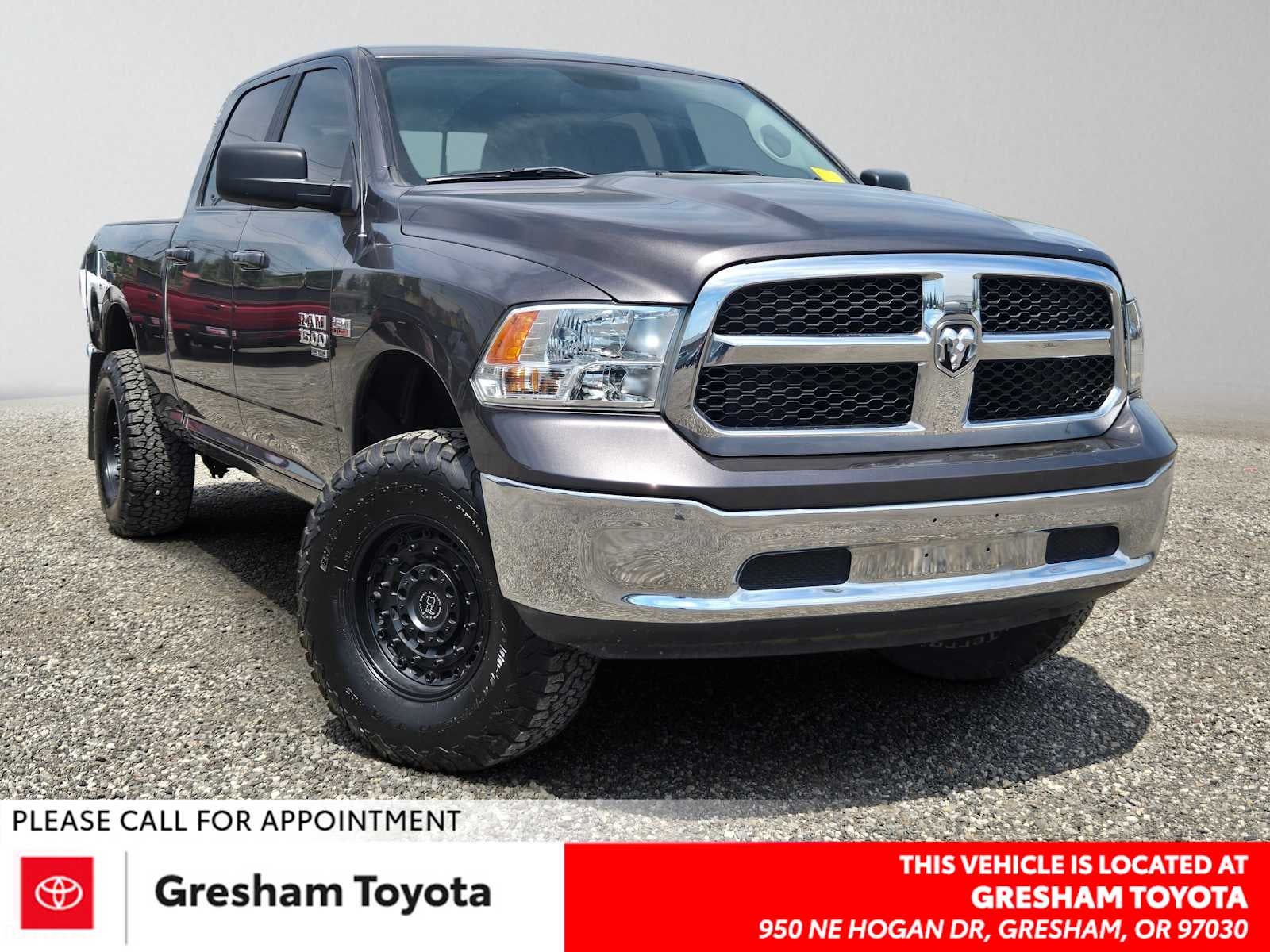 2020 RAM 1500 Classic SLT in Granite Crystal Metallic Clearcoat — front three-quarter view