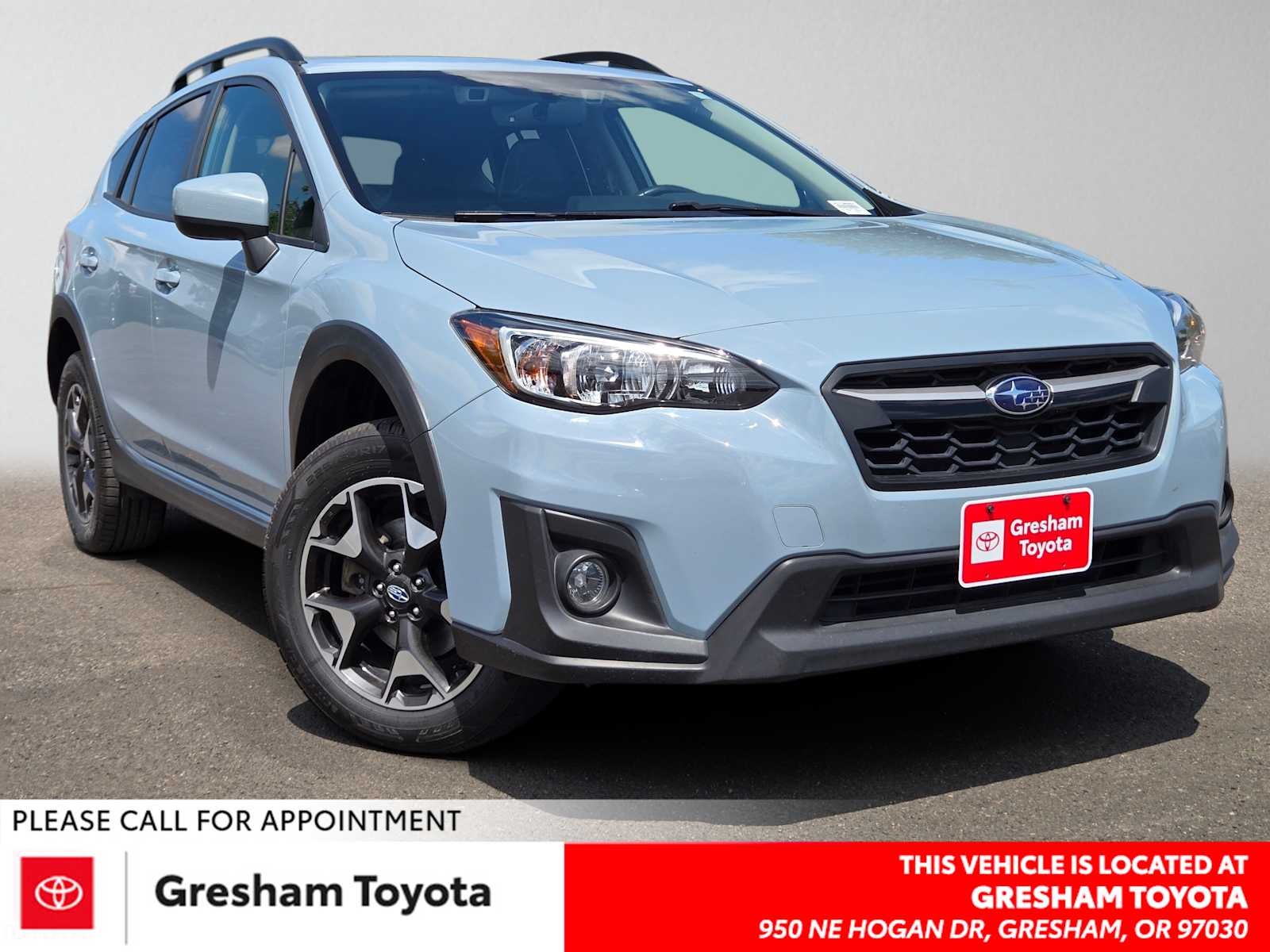 2019 Subaru Crosstrek Premium in Cool Gray Khaki — front three-quarter view