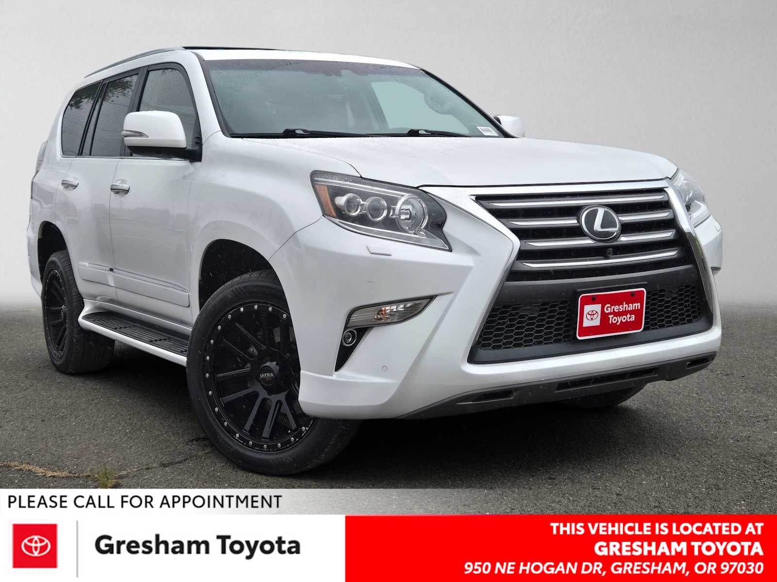 2019 Lexus GX 460 Luxury in Starfire Pearl — front three-quarter view